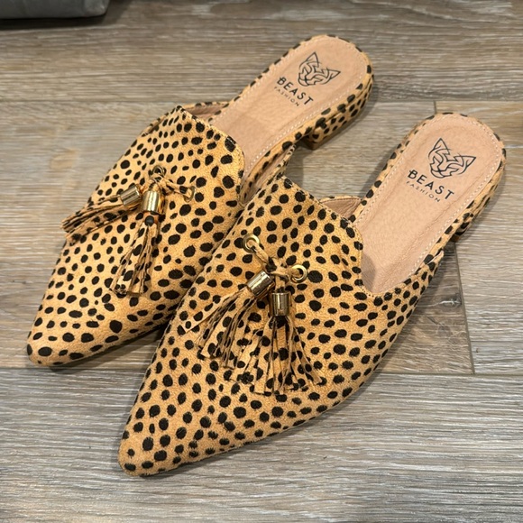 BEAST FASHION Shoes - Beast fashion leopard loafers with tassel